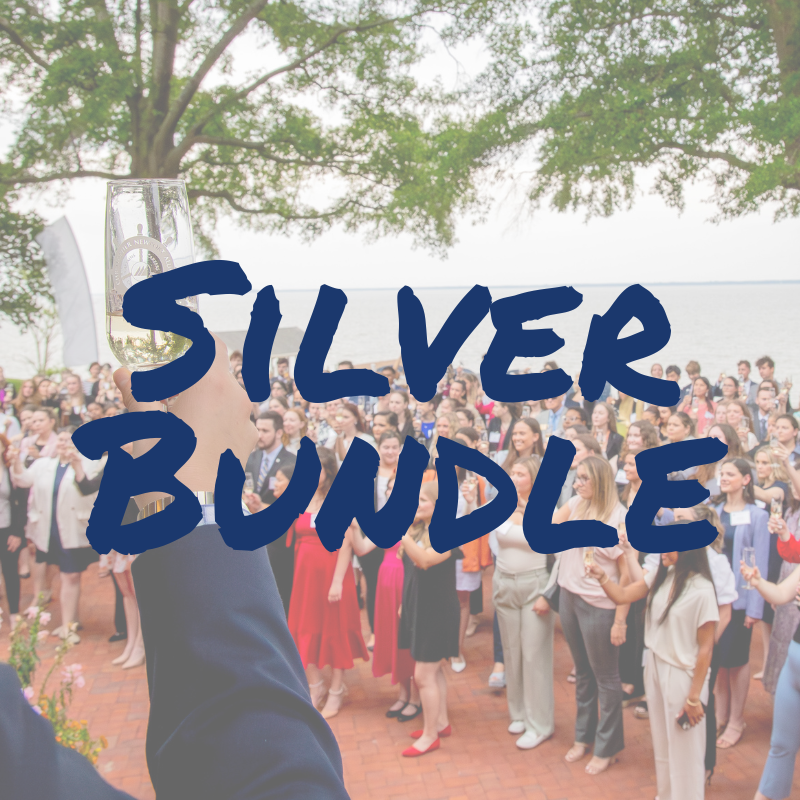 Silver Bundle. Image depicts a group of Seniors at the President's Residence